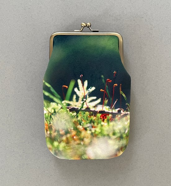Image of Tree mosses, velvet glasses case with kisslock frame