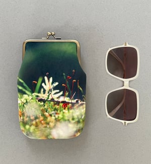 Image of Tree mosses, velvet glasses case with kisslock frame