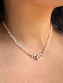 Image 2 of Ethiopian Opal Strand w/ Gemstone Pendant