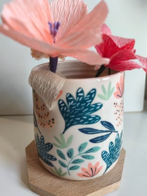 Image of Vase feuille bleue