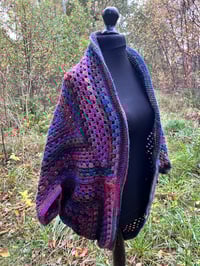 Image 1 of Midnight Dreams   Crocheted Cocoon Cardigan 