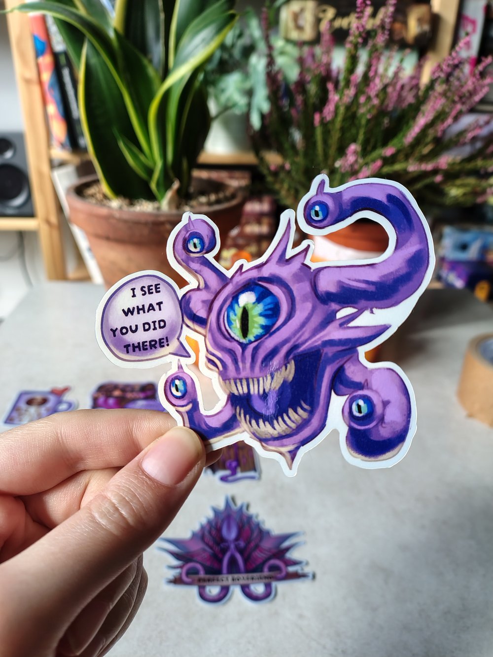 Image of d&d / bg3 meme stickers / spectator / mind flyer