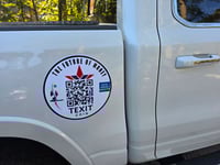 Image 1 of The "DOT" 6" & 12" inch Round Magnet Car Sign