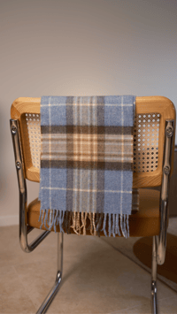 Image 4 de Echarpe tartan bleu mer