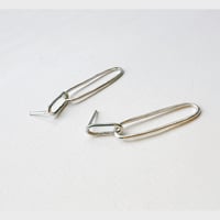 Image 1 of Paperclip Earring- Silver