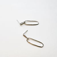 Image 2 of Paperclip Earring- Silver
