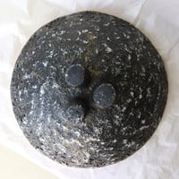 Image 7 of Handmade Paper Mache Bowl with Red Flowers | Rustic Art Decor with Gold Edge