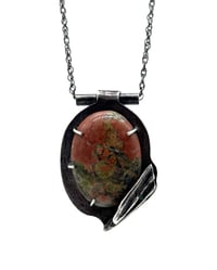 Image 3 of pendant #023 / unakite