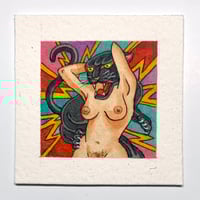 Panther Pin-up mini painting