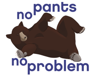 Image 1 of Katmai Brown Bear Tea Towel: No Pants