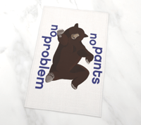 Image 2 of Katmai Brown Bear Tea Towel: No Pants