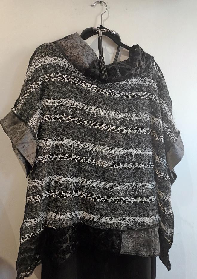 Image of black and white collage top