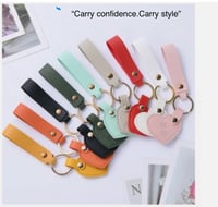 Image 1 of Faux Leather Keyring Strap – Stylish Keychain for Car, Bike & Everyday Use
