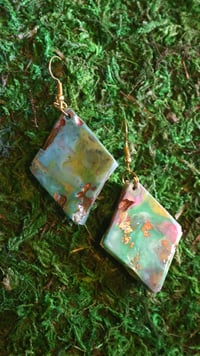 Green And Pink Diamond Amirite Earrings