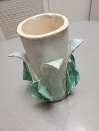 Image 5 of Green Coiled and Floppy Leaf vases