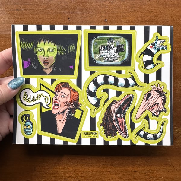 Image of Beetlejuice sticker sheet