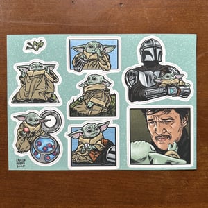 Image of THE CHILD sticker sheet