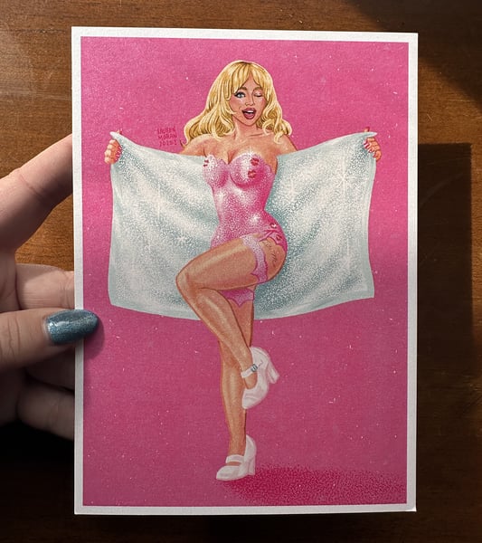 Image of PINK SABRINA mini print