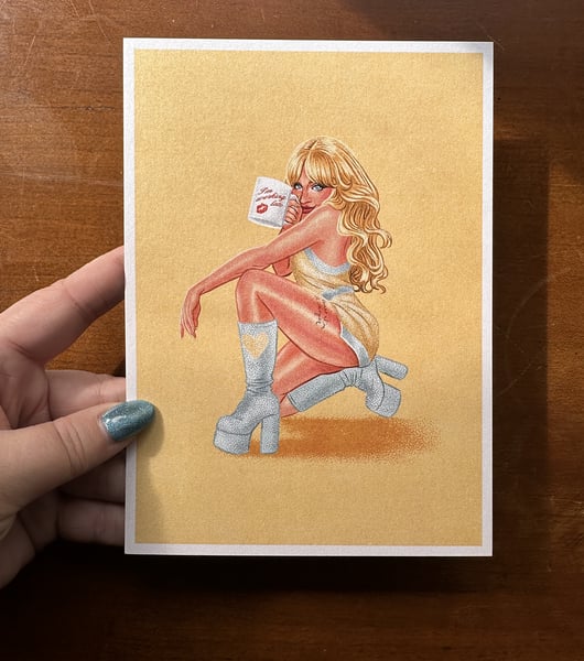 Image of YELLOW SABRINA mini print