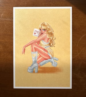 Image of YELLOW SABRINA mini print