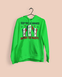 Image 3 of Keep The Immigrants Deport The Racists 50/50 Cotton/Polyester Hoodie