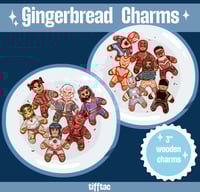 Image 1 of Gingerbread Wooden Charms