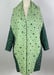 Image of Green Grid Shawl Collar Coat