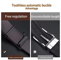 Image 2 of Divine Purpose Driven Comfort: Men's Automatic Buckle Leather Belt