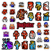 Image 1 of Final Fantasy NES Sticker Set (33 Pieces)