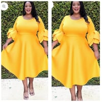 Image 1 of Michelle Tulips sleeves dress