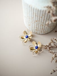 Image 2 of Boucles d'Oreilles ODILIE - Bleu