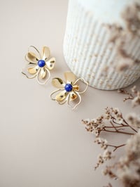 Image 3 of Boucles d'Oreilles ODILIE - Bleu