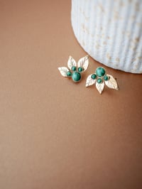 Image 5 of Puces ISADORA - Vert - Or/Argent
