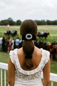 Image 1 of 🖤  Velvet Bow Clip - 2 Styles