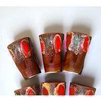 Image 3 of Service Vallauris vintage années 50/60 – pichet + 6 verres, céramique Fat Lava