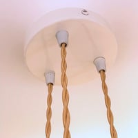 Image 12 of Suspension vintage cascade 3 globes en verre moulé – Années 1960-70 