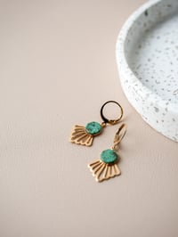 Image 2 of Boucles d'oreilles MAJA - Jaspe Africain