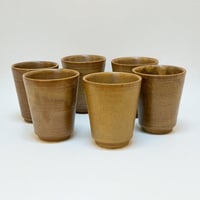 Image 3 of Set de 6 verres - gobelets de Digoin en grès vernissé vintage 1960 1970