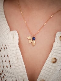 Image 4 of Collier ISADORA - Bleu - Or/Argent