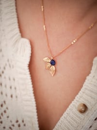 Image 2 of Collier ISADORA - Bleu - Or/Argent