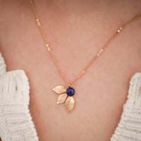 Image 1 of Collier ISADORA - Bleu - Or/Argent