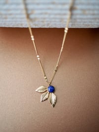 Image 3 of Collier ISADORA - Bleu - Or/Argent