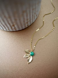 Image 3 of Collier ISADORA - Vert - Or/Argent