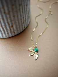 Image 4 of Collier ISADORA - Vert - Or/Argent