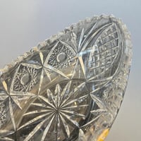 Image 7 of Saladier ovale ancien en cristal taillé  - Coupe à fruits vintage - Cristal de Lorraine 1960