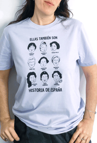Image 2 of ELLAS TAMBIÉN SON HISTORIA DE ESPAÑA. Color lila. Camiseta Unisex
