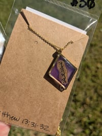 Purple Paleo Hebrew Necklace