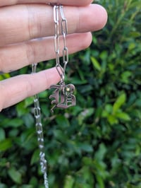 Image 2 of Letter B Initial Necklace