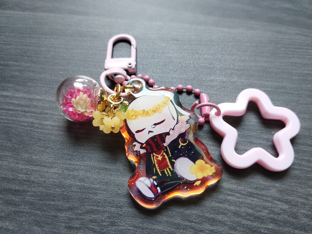 Image of Undertale AUs - Sitting doll Holographic Glitter Charm Series 5cm