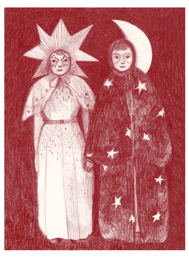 Stars and Moon ~ Giclee print